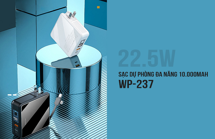 Sạc dự phòng đa năng 22.5W 10000mah WP-237