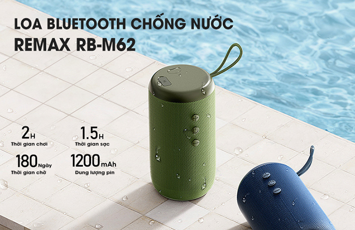 Loa Bluetooth Remax RB-M62 nhỏ gọn chống nước