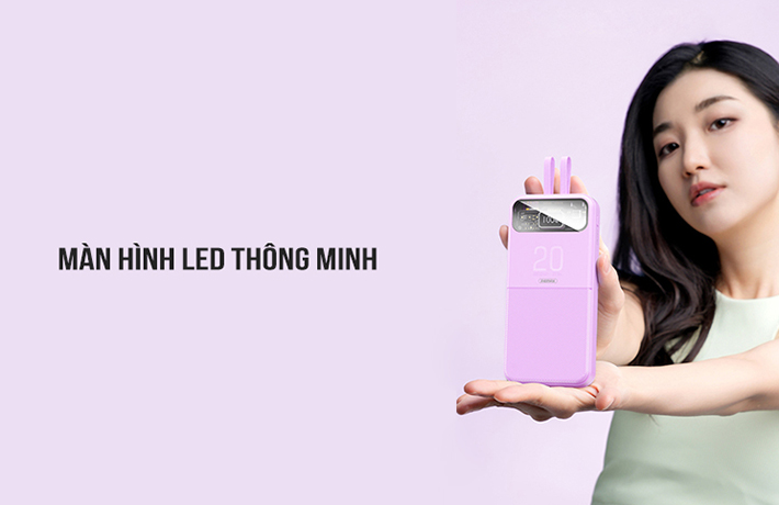 Pin sạc dự phòng kèm cáp 10000mAh 22.5W Remax RPP-619