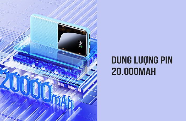 Pin sạc dự phòng 20000mAh 22.5W Remax RPP-623