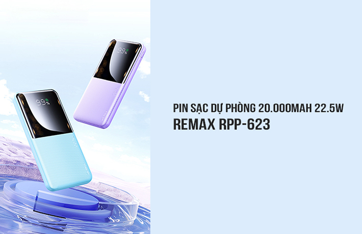 Pin sạc dự phòng 20000mAh 22.5W Remax RPP-623