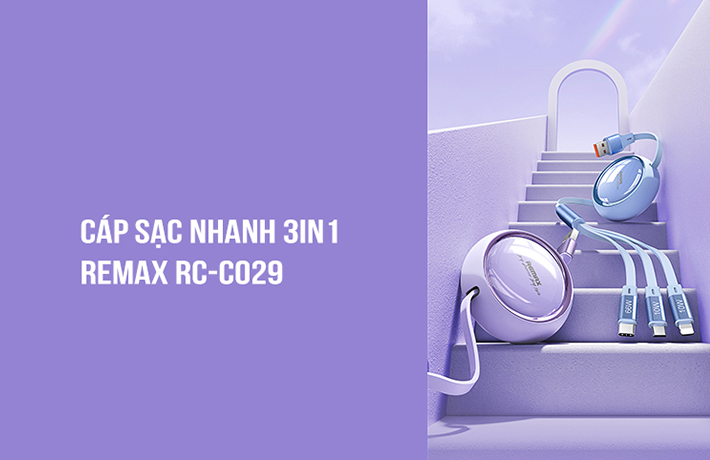 Cáp sạc nhanh 3in1 66W Remax RC-C029