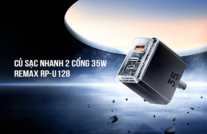 Củ sạc nhanh 2 cổng 35W Remax RP-U128