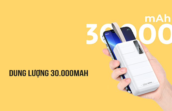 Pin sạc dự phòng 30000mAh 20W PD QC Remax RPP-506