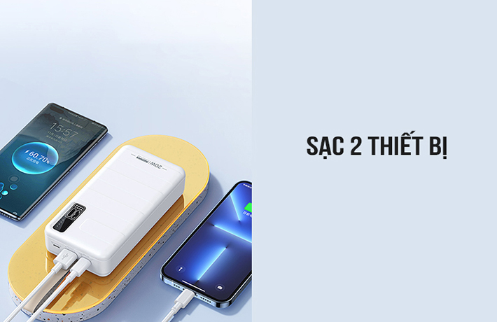 Pin sạc dự phòng 30000mAh 20W PD QC Remax RPP-506