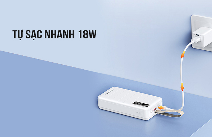 Pin sạc dự phòng 30000mAh 20W PD QC Remax RPP-506