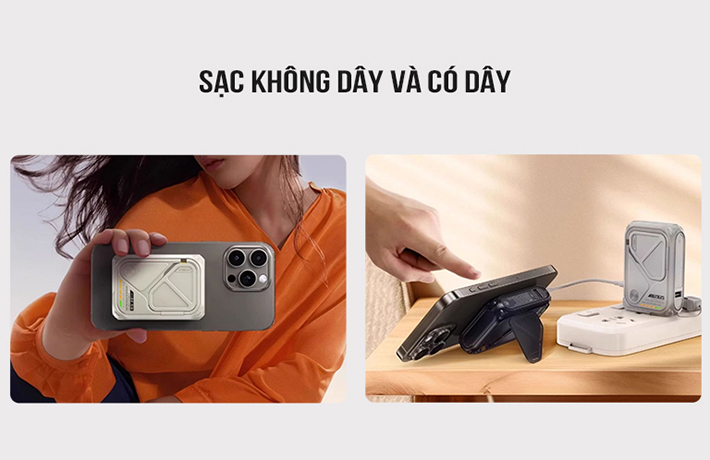 Sạc dự phòng không dây 4in1 10000mAh 22.5W Remax RPP-116