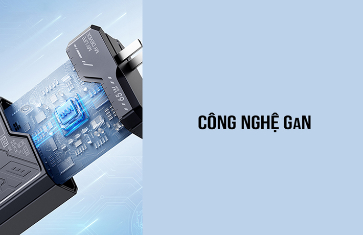 Củ sạc nhanh GaN 3 cổng 65W Remax RP-U108