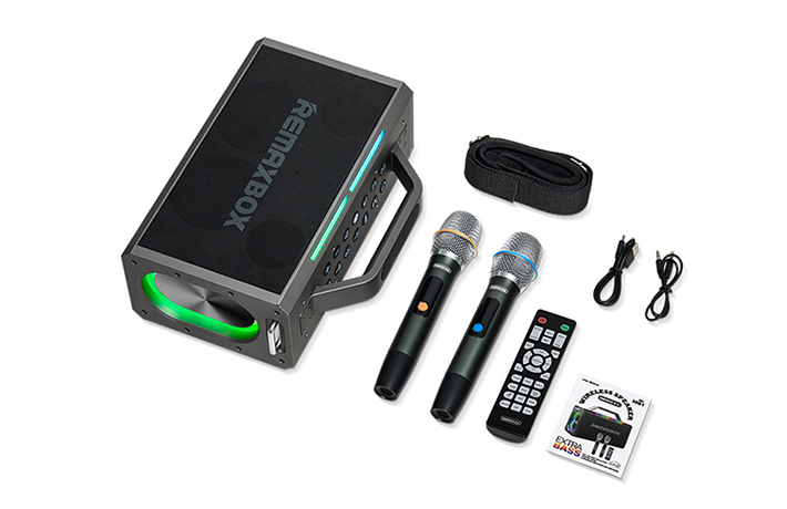 Loa Karaoke Bluetooth Remax RB-M61 140W kèm 2 micro không dây